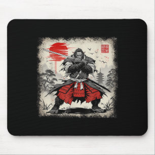 Samurai Bigfoot Japanese Vintage Ukiyo-e Art Warri Mouse Pad