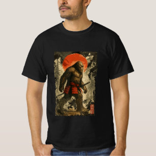 Samurai Bigfoot Warrior Sasquatch Vintage Japanese T-Shirt