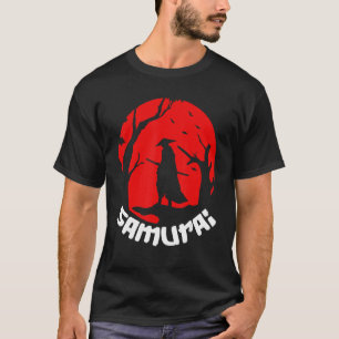 Samurai Bloodstain Katana Sword Asian Warrior Ninj T-Shirt
