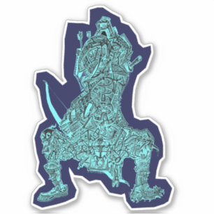 Samurai, by Brian Benson, vinyl sticker