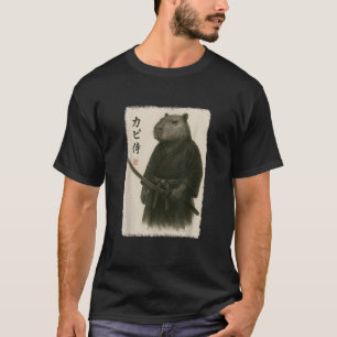 Samurai Capybara Funny Vintage Japanese Graphic Ar T-Shirt