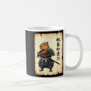 Samurai Capybara Japanese Art Vintage Graphic Funn Coffee Mug