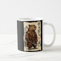 Samurai Capybara Japanese Art Vintage Graphic Funn