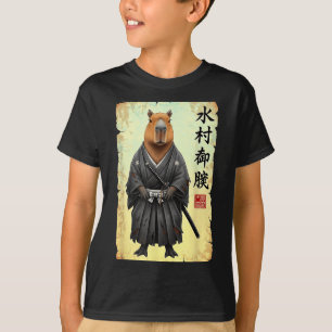 Samurai Capybara Japanese Art Vintage Graphic Funn T-Shirt