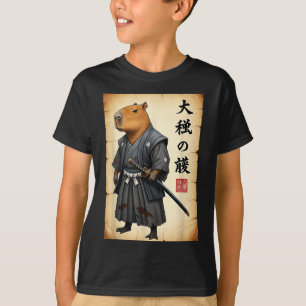 Samurai Capybara Japanese Art Vintage Graphic Funn T-Shirt