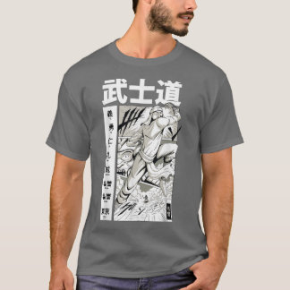 Samurai  Cartoon Japan Anime Men & Women Japanese  T-Shirt