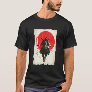 Samurai Cat Horse Rider Ukiyo-e Japanese Warrior A T-Shirt