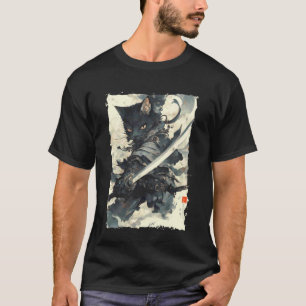 Samurai Cat - Japan Warrior Katana Power T-Shirt