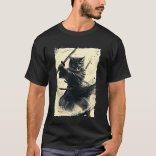 Samurai Cat - Japan Warrior Katana Power T-Shirt