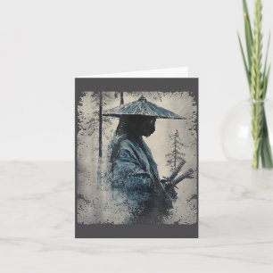 Samurai Cat Japanese Art Anime Men Women Kids Grap Card