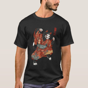 Samurai Cat Japanese Art Ukiyo-e Funny Warrior Har T-Shirt
