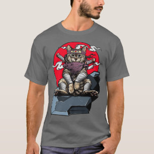 Samurai Cat Japanese Katana Warrior Ninja Sword Vi T-Shirt