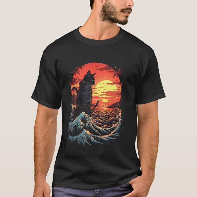 Samurai Cat T-Shirt (Front)