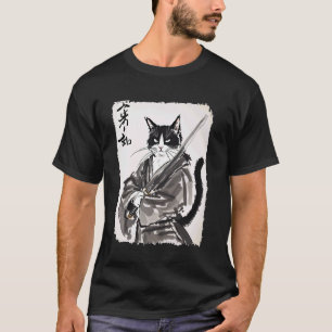 Samurai Cat Vintage Japanese Ukiyo-e Art Warrior G T-Shirt
