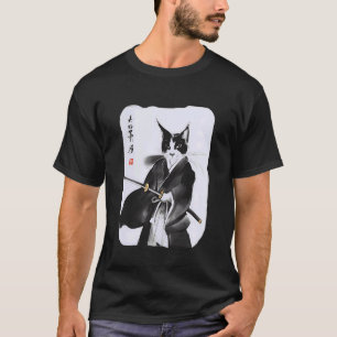 Samurai Cat Vintage Japanese Ukiyo e Warrior Art G T-Shirt