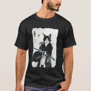 Samurai Cat Vintage Japanese Ukiyo e Warrior Art G T-Shirt