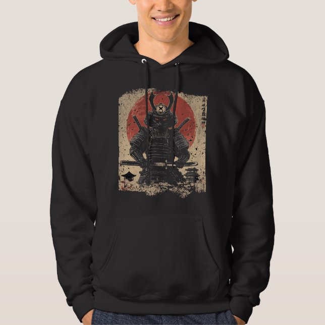 Samurai Cat Warrior Art Lovers  Hoodie (Front)
