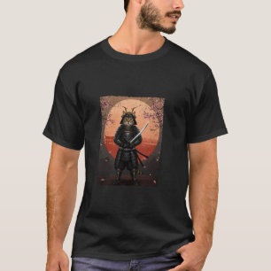 Samurai Cat Warrior Graphic, Vintage Japanese Art T-Shirt