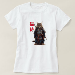 Samurai Cat Warrior (Neko Samurai) T-Shirt