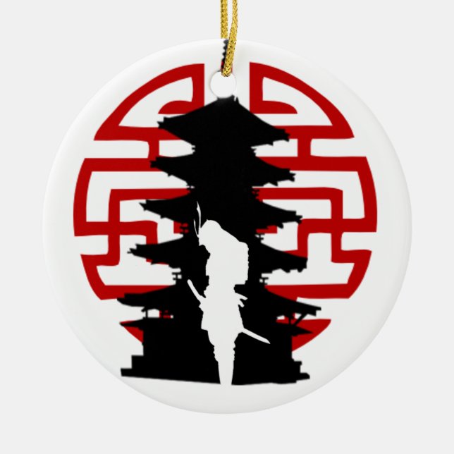 Samurai Ceramic Ornament (Front)