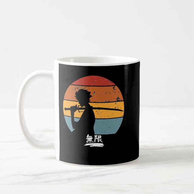 Samurai Champloo Mugen Sunse  Silhoue  e Mugen Sam Coffee Mug (Left)