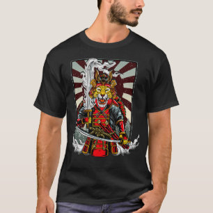 Samurai Cheetah Warrior Japan Japanese T-Shirt