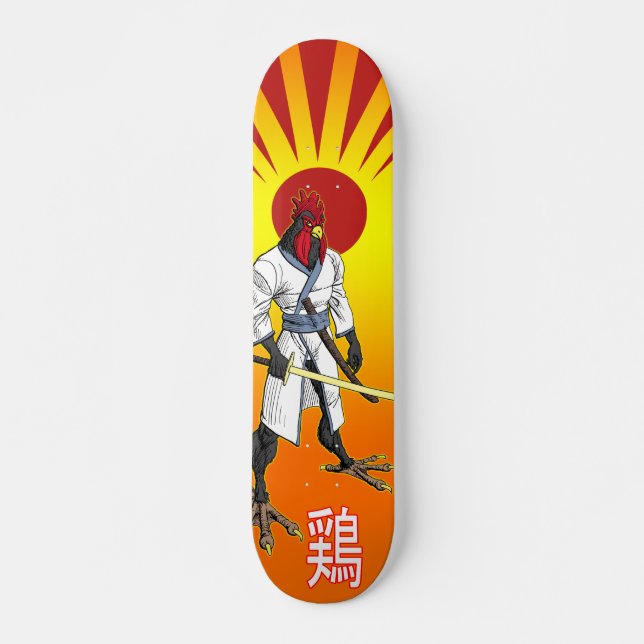 Samurai Chicken Skateboard (Front)