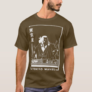 Samurai DJ Japanese Futurism Minimalistic Japan Ar T-Shirt