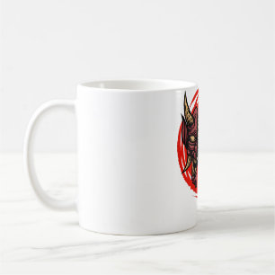 Samurai Drawing Splash Design Asian Art Coffee Mug