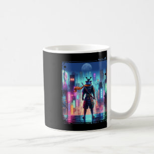 Samurai Electric Pole In Japanese Retro Cyberpunk Coffee Mug