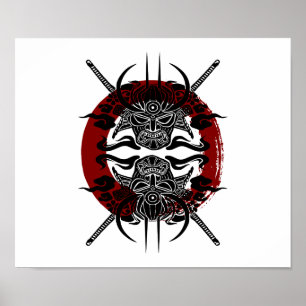 Samurai Enso Circle Poster