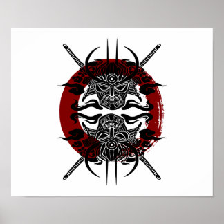 Samurai Enso Circle Poster
