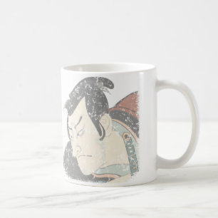 Samurai faded coffee mug