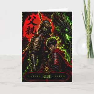 Samurai Father Legend Greeting Card