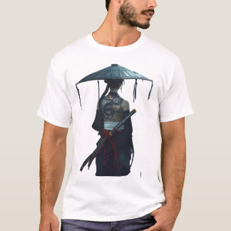 Samurai Feudal Warrior 1X00005 WHITE NO BG T-Shirt