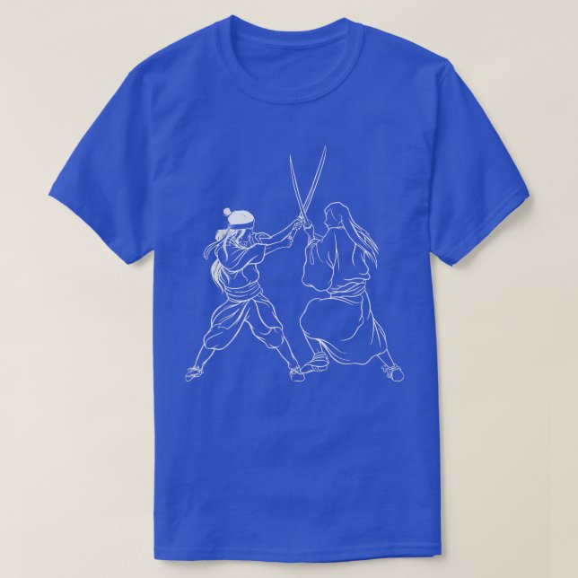 Samurai Fight Katana Sword  (2) T-Shirt (Design Front)