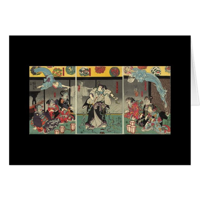 Samurai fighting ghosts and snakes c. 1850 (Front Horizontal)