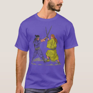 Samurai Fighting Katana Sword (2) T-Shirt