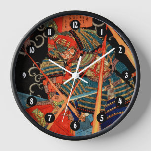 SAMURAI FIGHTING MONSTER CLOCK