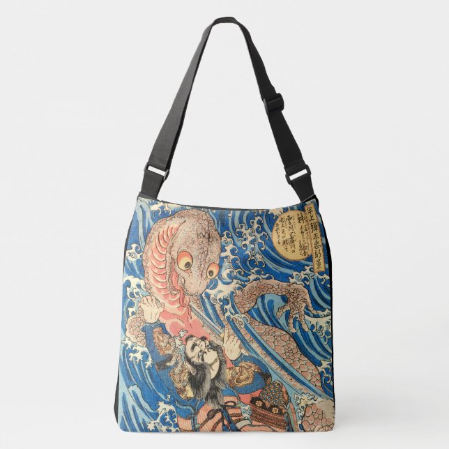 SAMURAI FIGHTING MONSTER CROSSBODY BAG (Front)