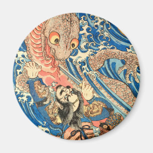 SAMURAI FIGHTING MONSTER MAGNET