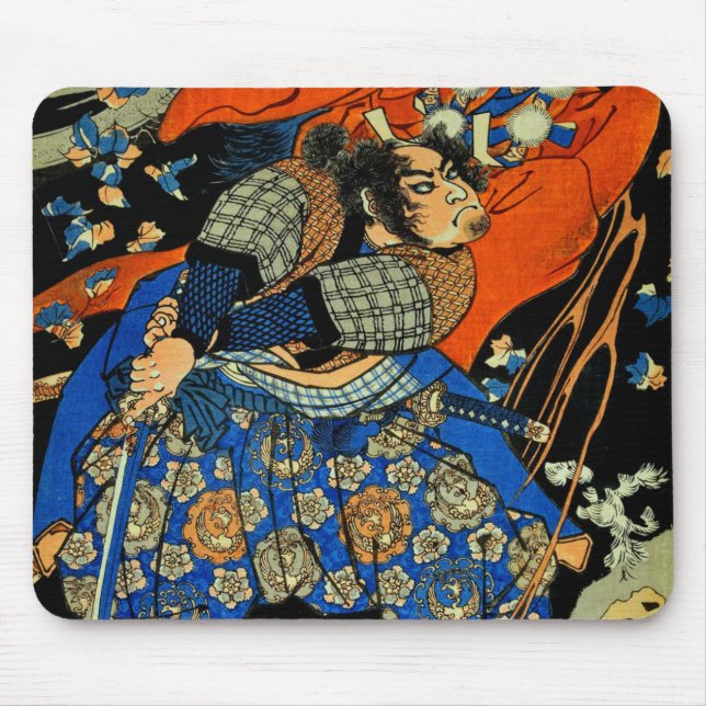 SAMURAI FIGHTING MONSTER MOUSE PAD (Front)