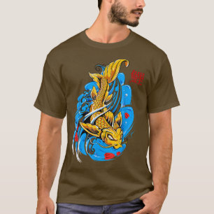 samurai fish and waves (2) T-Shirt