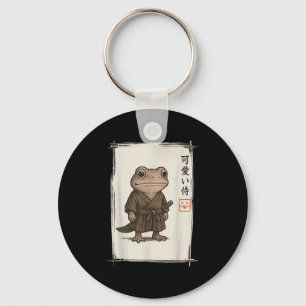 Samurai Frog Japanese Art Anime Funny Men Women Ki Keychain