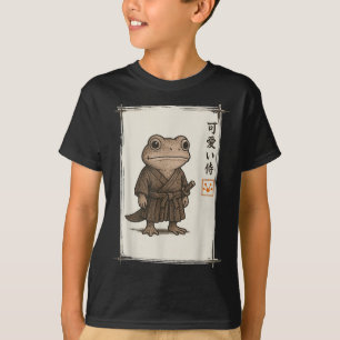 Samurai Frog Japanese Art Anime Funny Men Women Ki T-Shirt
