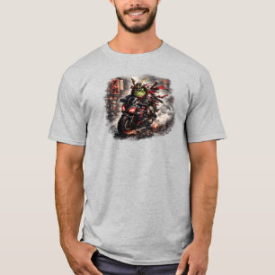 Samurai Frog Rider Japanese Streetwear Graphic T-S T-Shirt