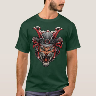 Samurai Growling Mouth Open Bengal Tiger Gifts men T-Shirt