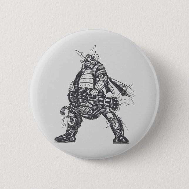 Samurai Gunner 2 Inch Round Button (Front)