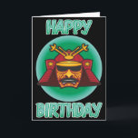 Samurai Helmet Birthday Card<br><div class="desc">Samurai are cool, and so are birthdays. So wish that special someone a happy birthday with this scary samurai helmet card. Let that special person know just how cool you think they are. This card also features a changeable message inside so you can say exactly what you want to.</div>