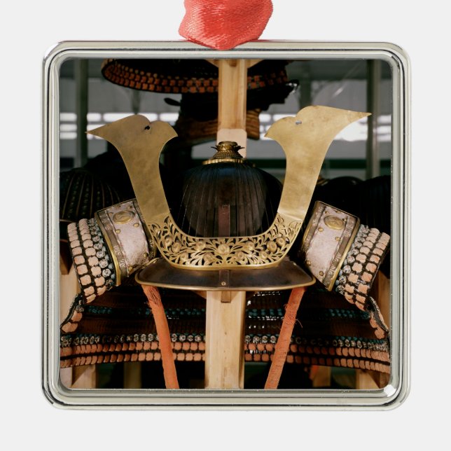Samurai helmet, mid 14th century metal ornament (Front)